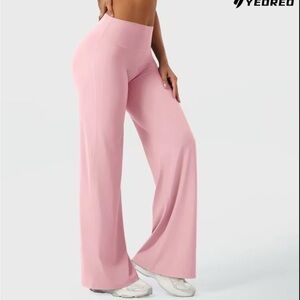 Women's Baby Pink Straight-Leg Pants